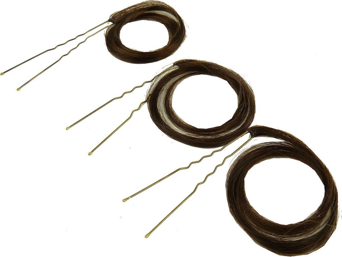 3x Balmain Elegance Finish Accents Chocolate Brown haar Styling clip extensions