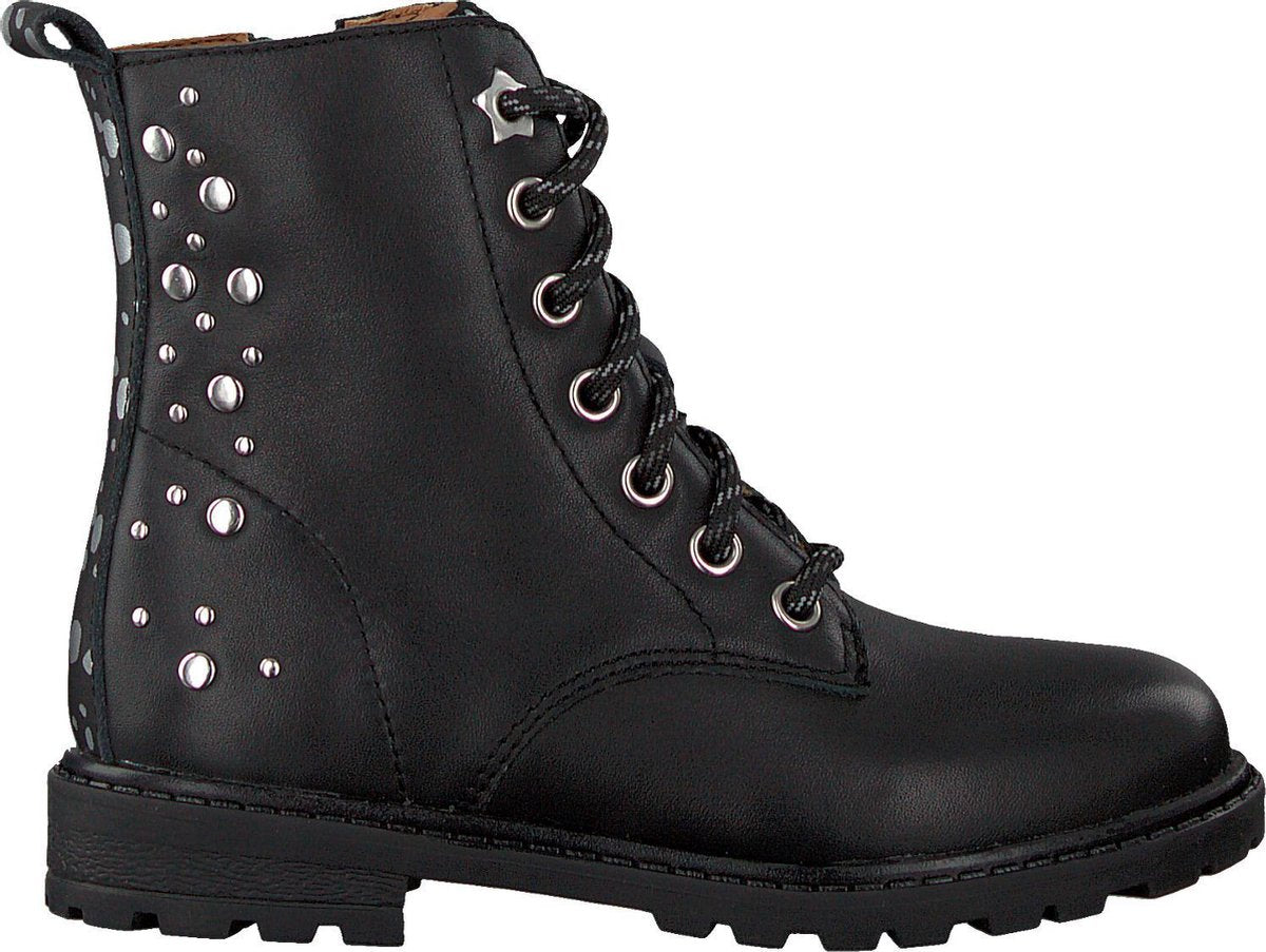 Omoda Om120554 Veterboots - Laarzen Met Veters - Meisjes - Zwart - Maat 27