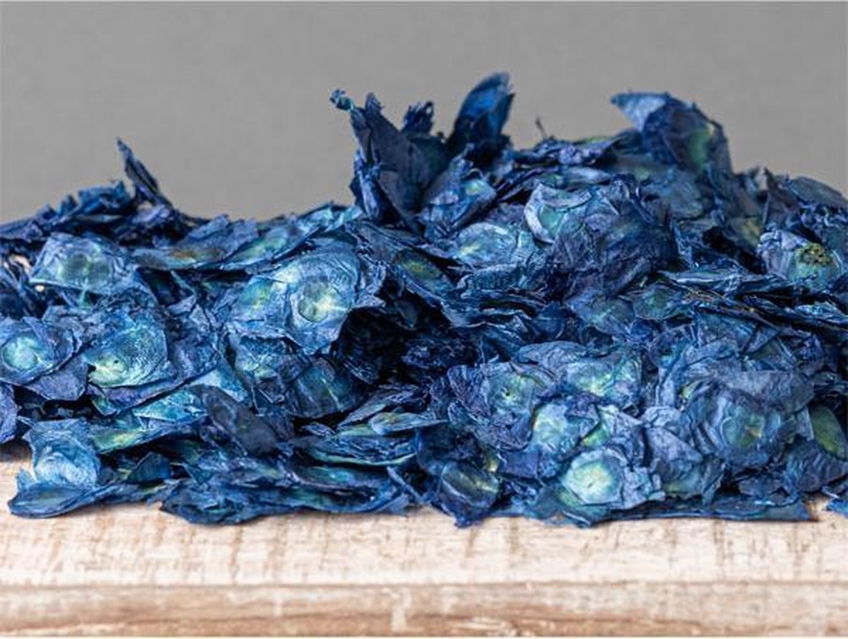 L28 - Decoratie droogbloemen - 005 - blauw - 4 zakjes