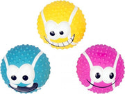 Duvo+ Latex tennisbal smiley mix Gemengde kleuren - 5cm