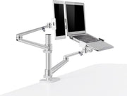 Monitor arm geschikt voor monitor/laptop/tablet- Monitorbeugel- Zilver