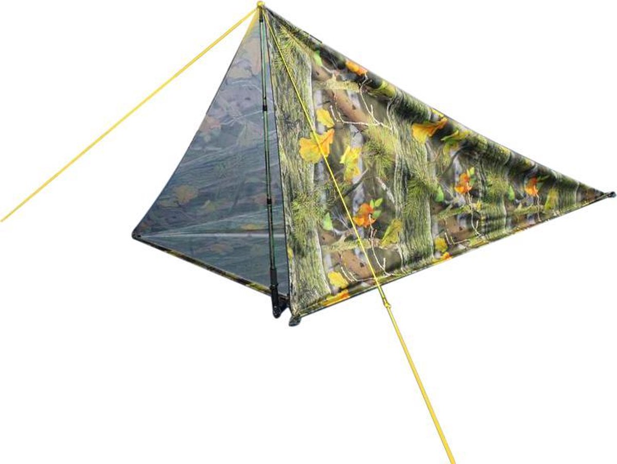 MacGyver® ‘3-in-1’ Tent | Tarp – Schaduwdoek – Hangmat | Strandtent | Outdoor-tent | Shelter | Vistent | 280 x 280 cm | Camouflage | Waterdicht | Lichtgewicht
