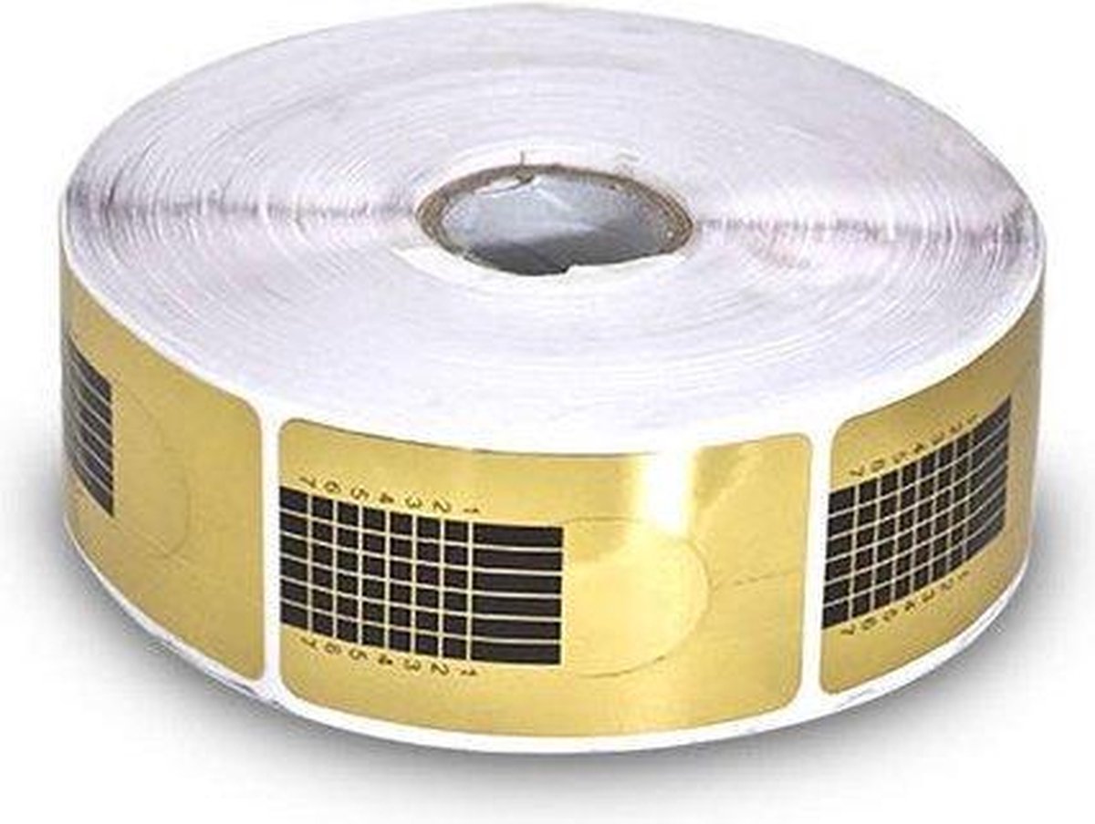 Nagel sjabloon goud 500 stuks op rol – nagel verlenging