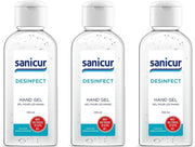 3 x Sanicur handgel - antibacterieel - droogt binnen enkele seconden - 3 x 100 ml