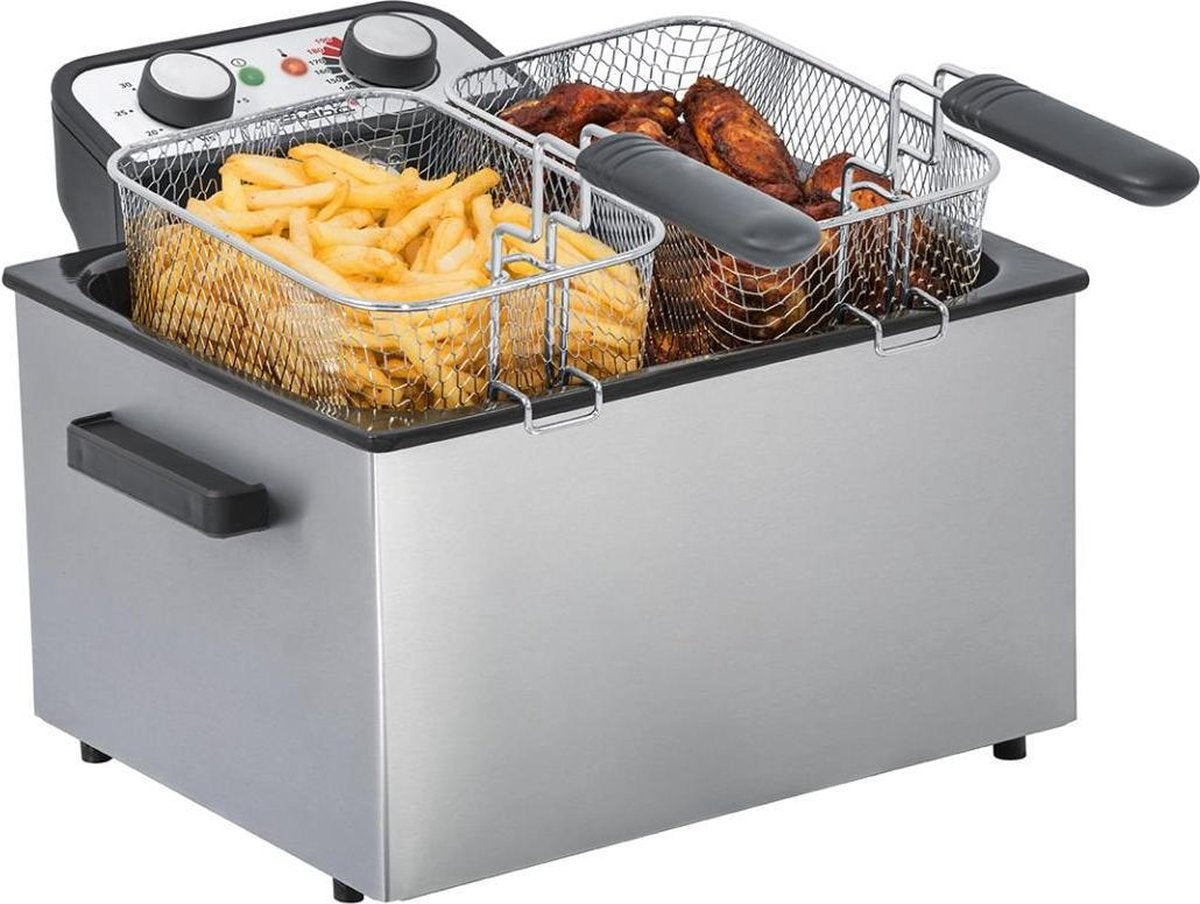 Steba DF300 - Frituurpan - 5L - 3 manden - 3000W - RVS