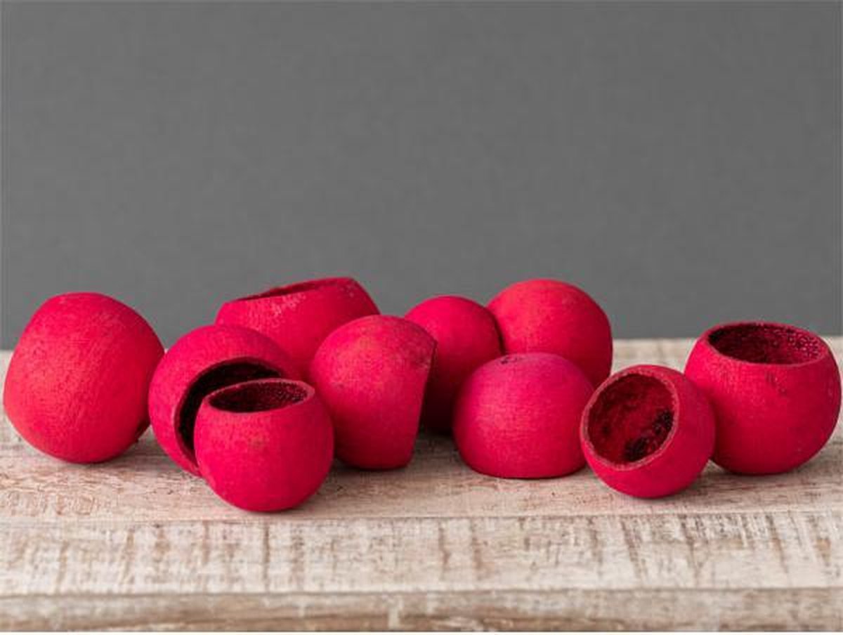 L28 - Decoratie kokosnoot - 075 - Roze - 4 zakjes