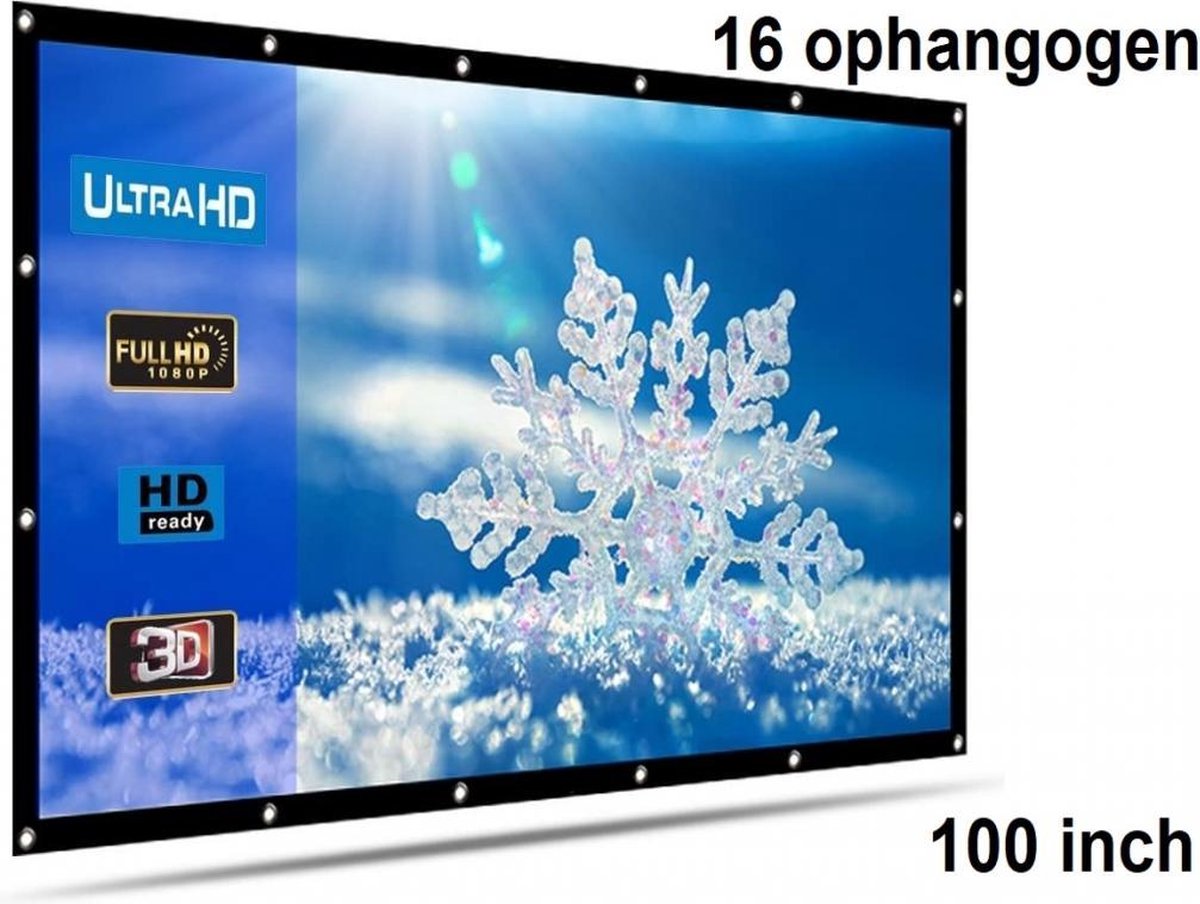 Beamer scherm projectiescherm 100 inch 16:9