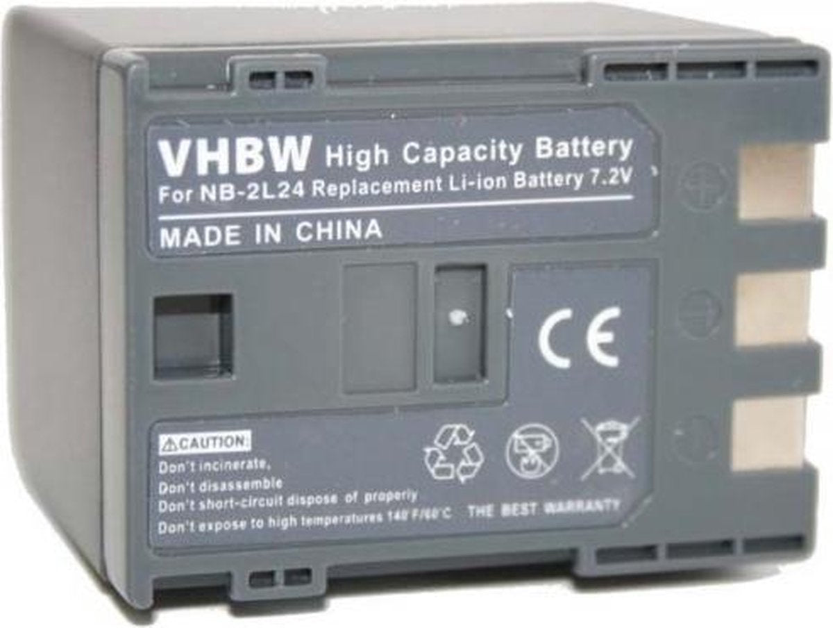 VHBW Camera accu compatibel met Canon BP-2L12 en BP-2L18 / 1800 mAh