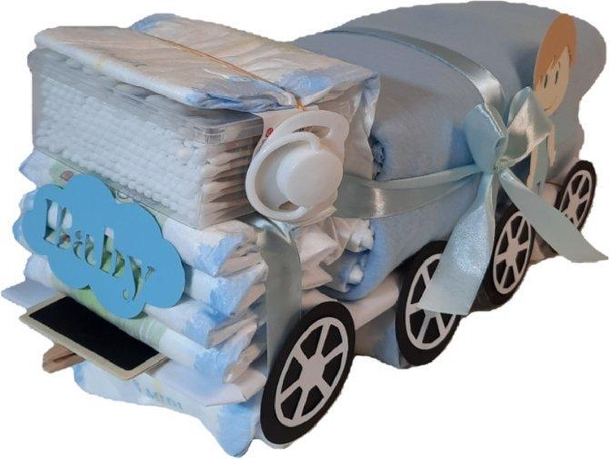 Luiertaart Vrachtwagen Blauw | Kraamcadeau | Kraampakket | Baby Cadeau