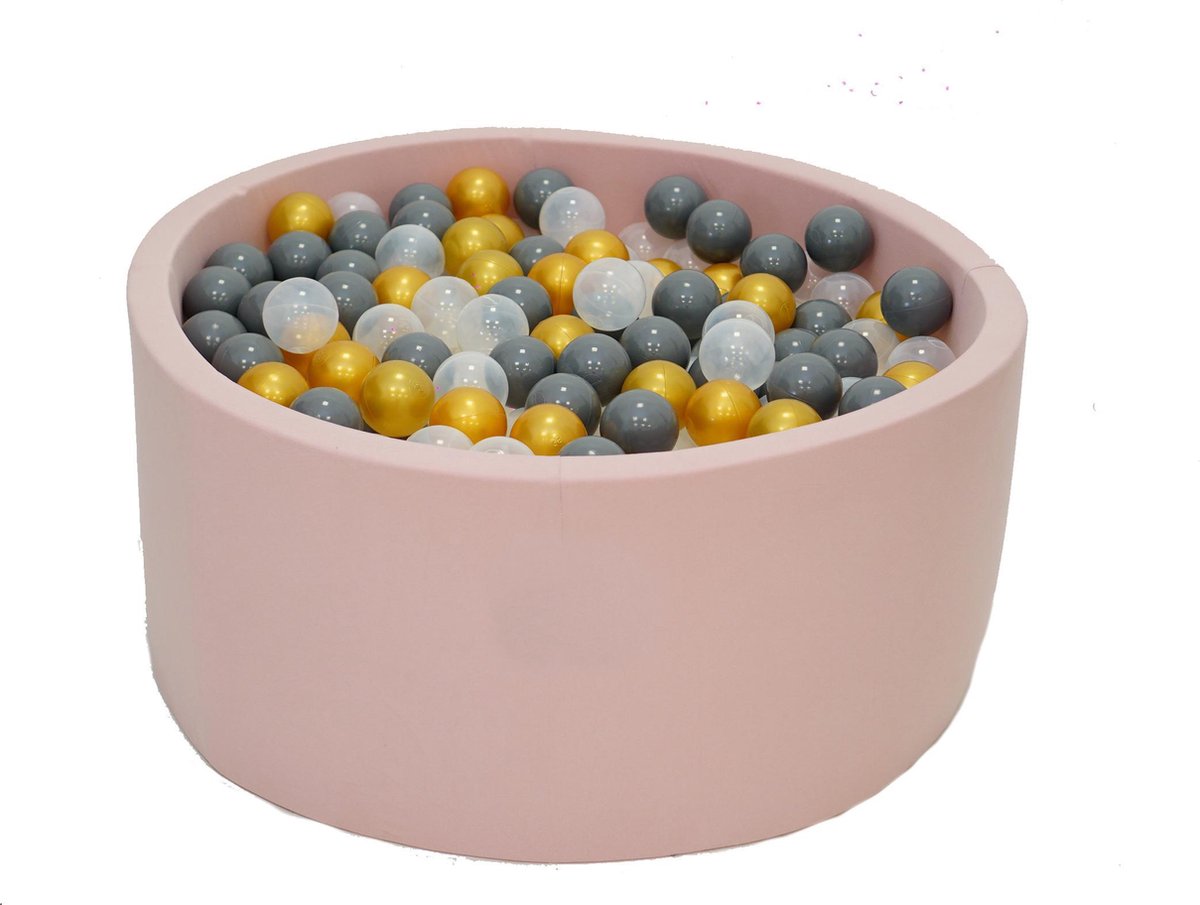 Ballenbak Roze Ballenbak Roze 90x40 met 250 ballen Transparant