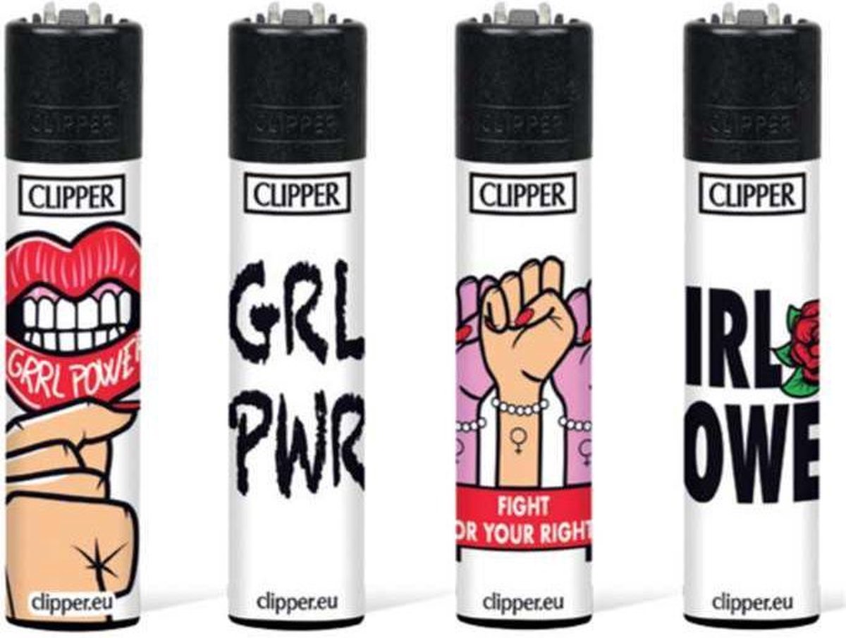 Clipper Aansteker - Girl Power - 4 stuks