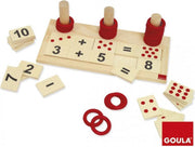 Optellen en aftrekken houten spel