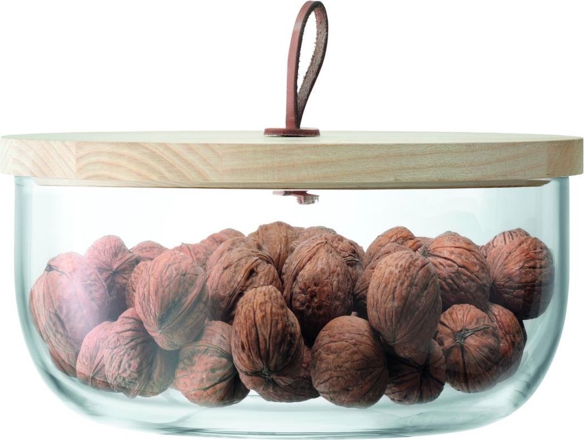 LSA Ivalo Serveerstolp - Met Houten Deksel - 11 cm - Transparant