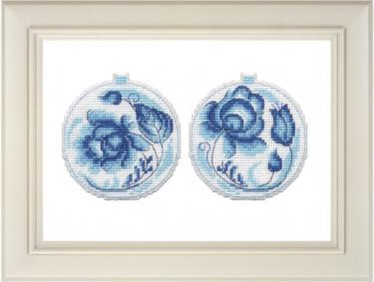 Oven Borduurpakket Kersthanger Delftsblauw 8