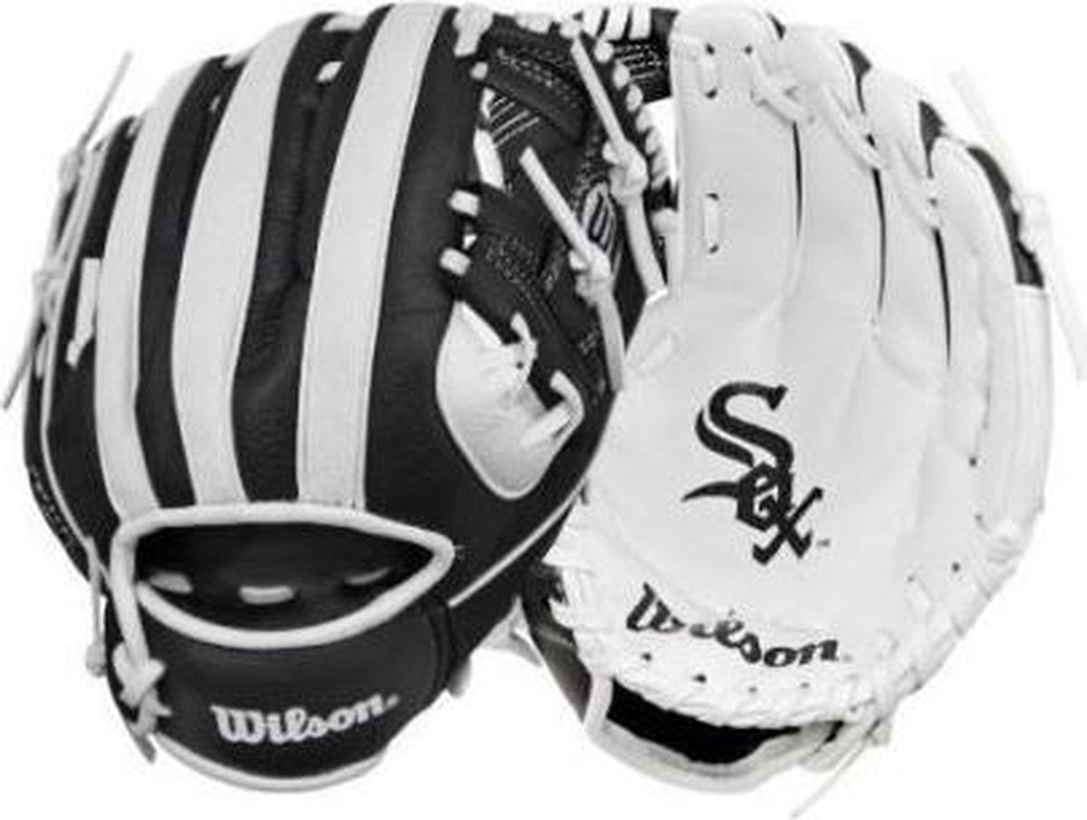Wilson WTA02RB16 Jeugd Honkbalhanschoen 10 Inch MLB Team White Sox - Linkshandig vangen