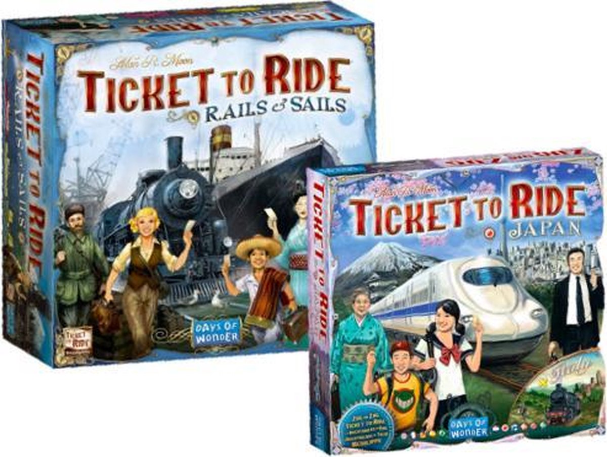 Ticket to Ride Uitbreidingsbundel Days of Wonder Ticket to Ride - Rails & Sails  & Ticket to Ride - Japan/Italy