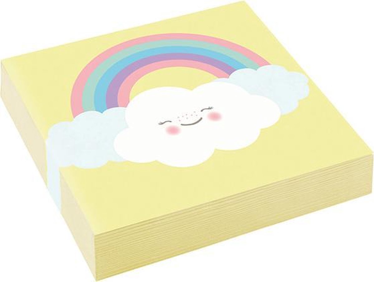 Servetten Rainbow & Cloud 25 X 25 Cm Papier 20 Stuks