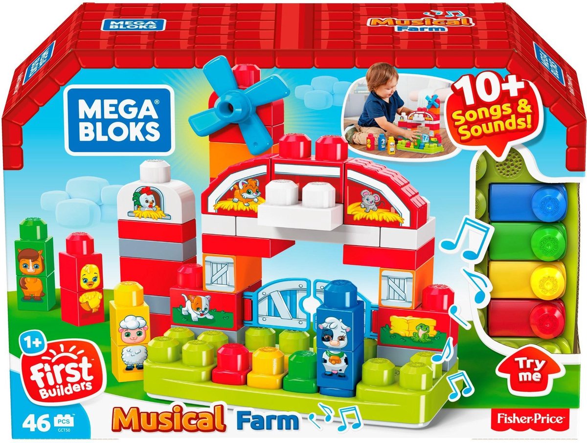 Mega Bloks Muzikale Boerderij - Constructiespeelgoed