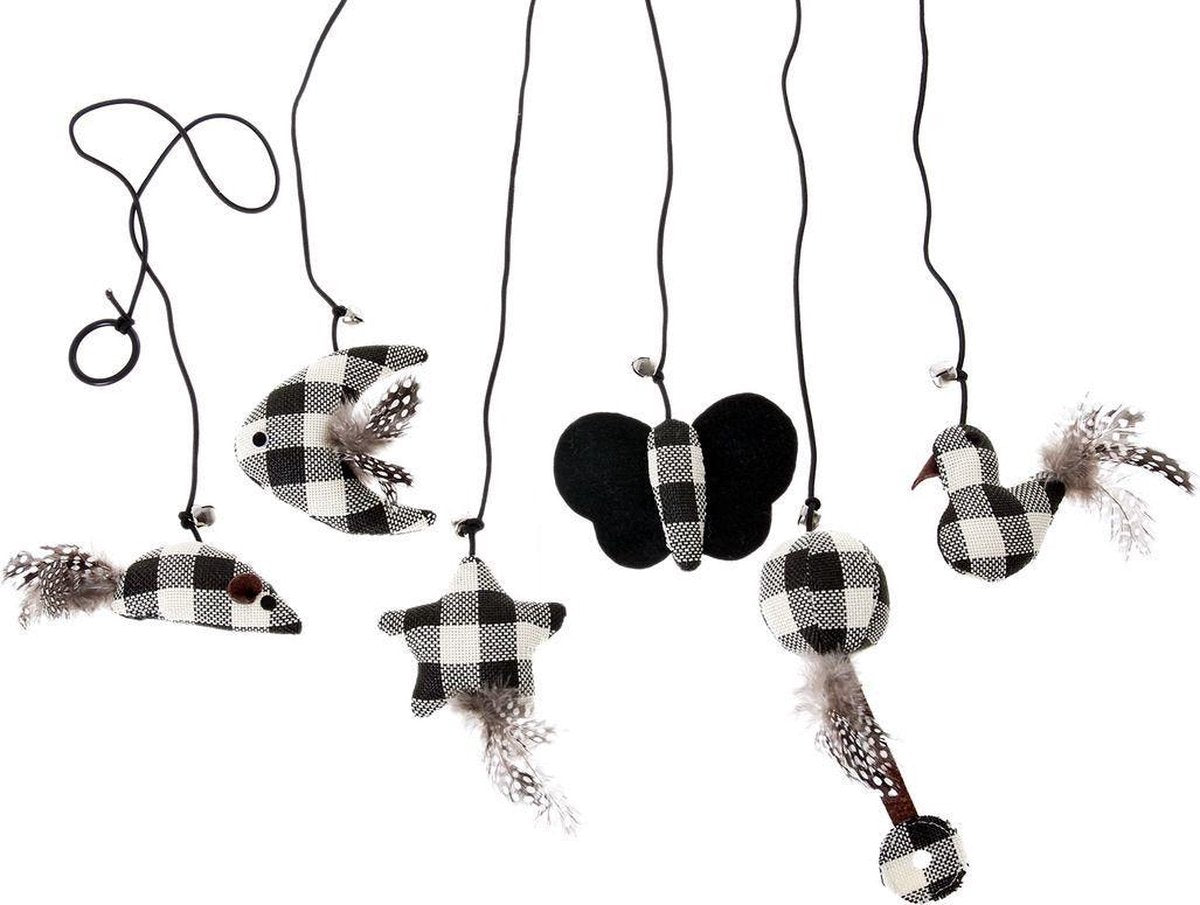 Cat toy twinies black - white
