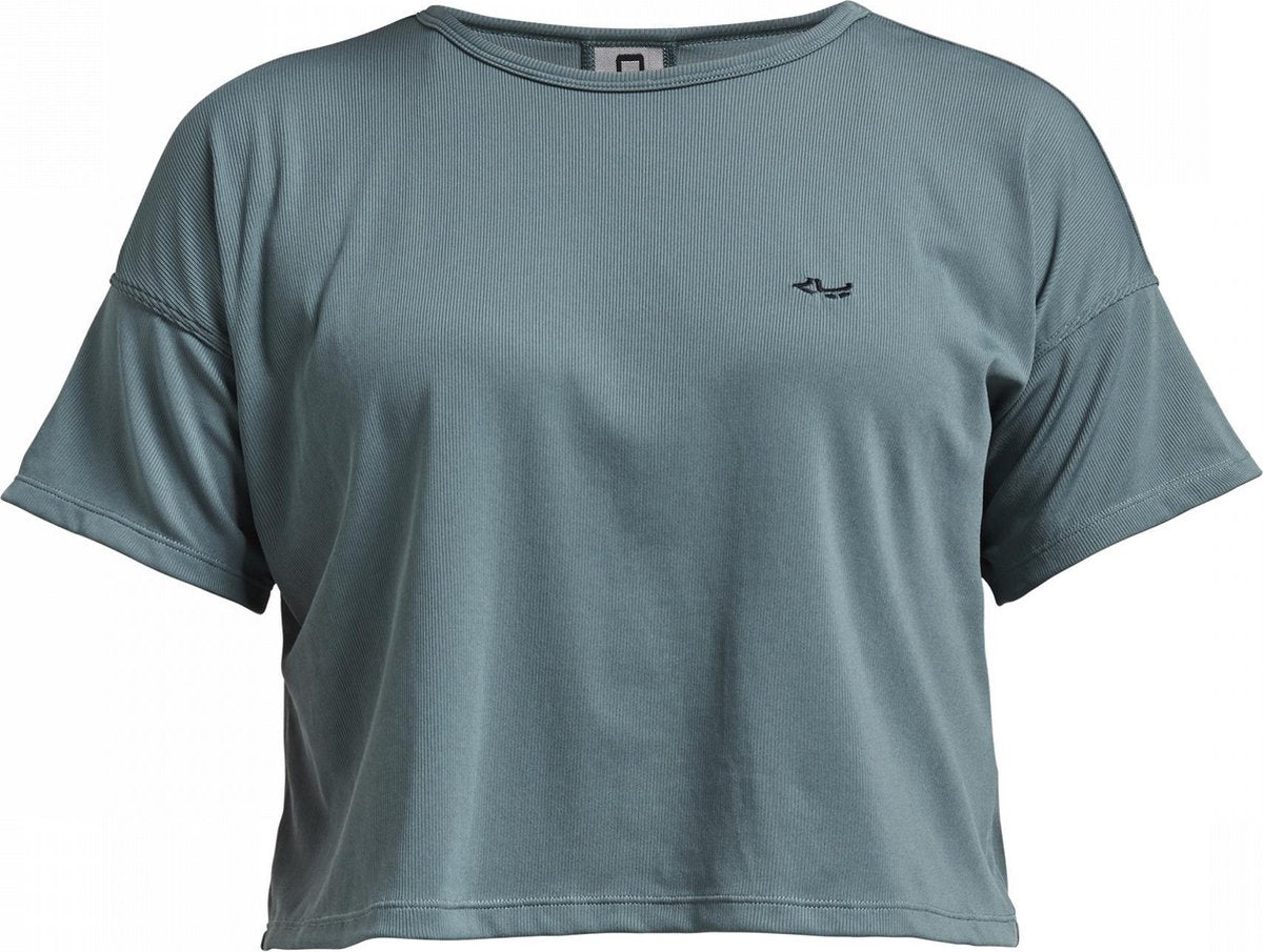 Röhnisch Crop-top Logo Dames Polyester/elastaan Groen Maat Xl