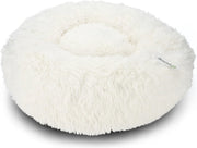 Doxie® Pluche Fluffy Donut Hondenmand – Kattenmand – Hondenkussen – Kattenkussen – Wasbaar – Antislip – ⌀ 60 cm – Wit
