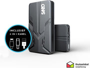 Sanbo® X12 PRO  Jumpstarter - Incl. luxe opbergtas - 16.000 MaH batterij - Fastcharge - 600A - 4 in 1 starthulp - Powerbank - SOS noodlicht - Zaklamp - Starthulp - Jumpstarter voor auto -