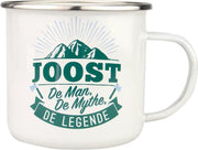 Mok - Top vent - Joost - Geëmailleerd - Gevuld met verpakte Sorini bonbons - In cadeauverpakking