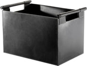 Orskov 39 Houtmand rechthoek zwart leer - zwart - leer H28/B45/D30