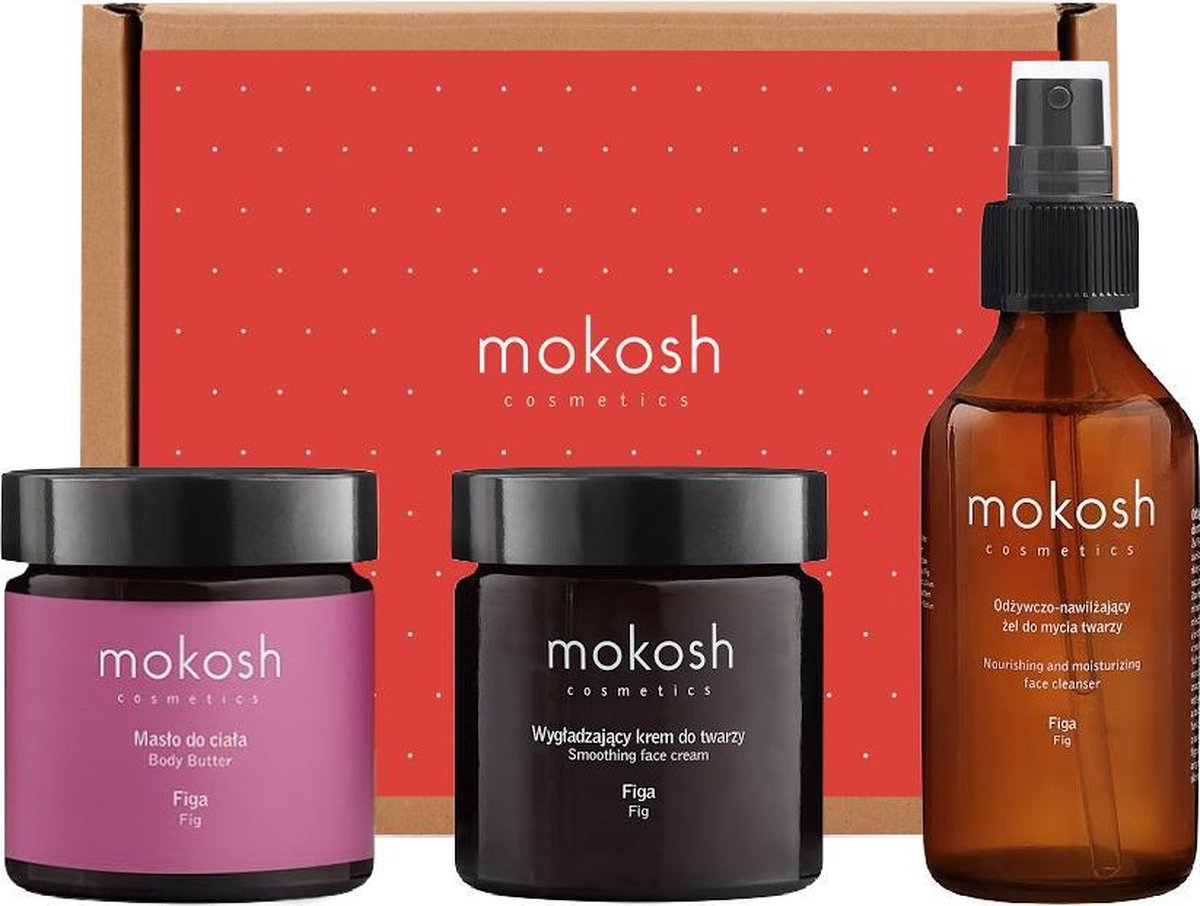 Mokosh | Fig Pleasure Face and Body Set | Natuurlijke Huidverzorgings Geschenkset | Gift Set | Natuurlijke Cosmetica Cadeauset voor haar | Cadeaupakket | Verjaardag cadeau vrouw | Leuk Verwenpakket voor Haar | Lichaam & Gezicht | Eco verpakt