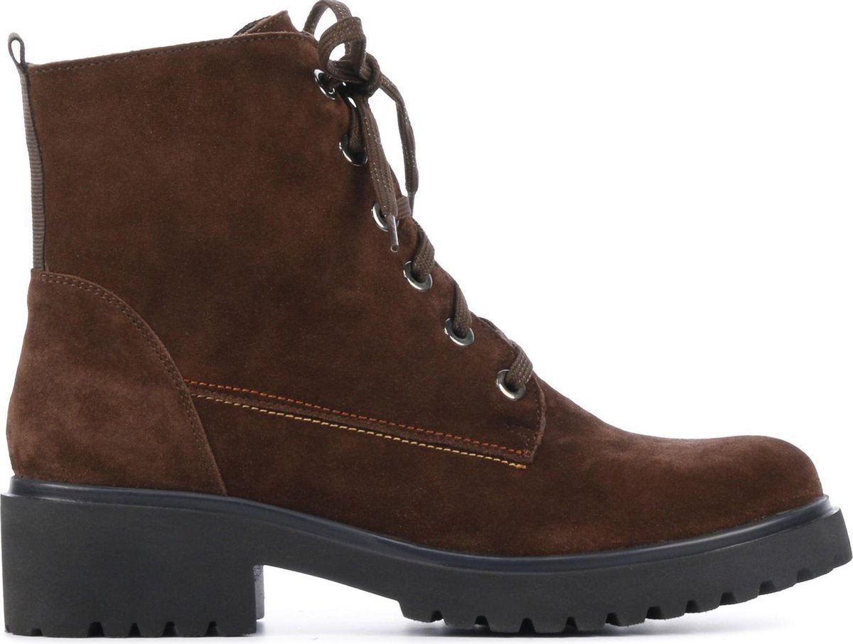 Waldlaufer Vrouwen Suède  Veterboots / Laarzen / Damesschoenen 716801 sue - Bruin - maat 42