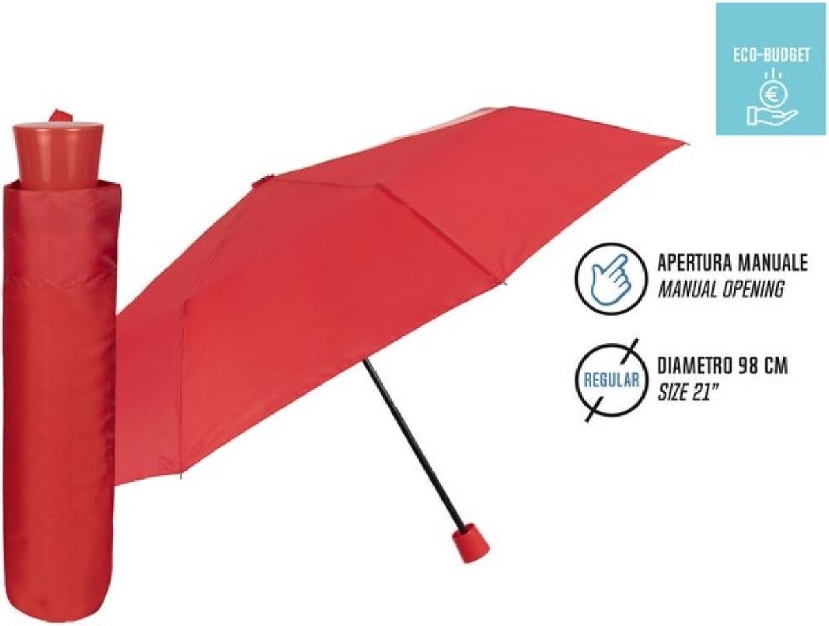 Perletti Mini-paraplu Basic 98 Cm Fiberglas Rood