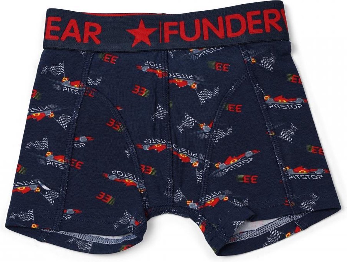 Funderwear jongens boxershort Pitstop  - 104  - Blauw