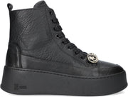 Bronx Bumpp-in 47368 Hoge sneakers - Leren Sneaker - Dames - Zwart - Maat 38