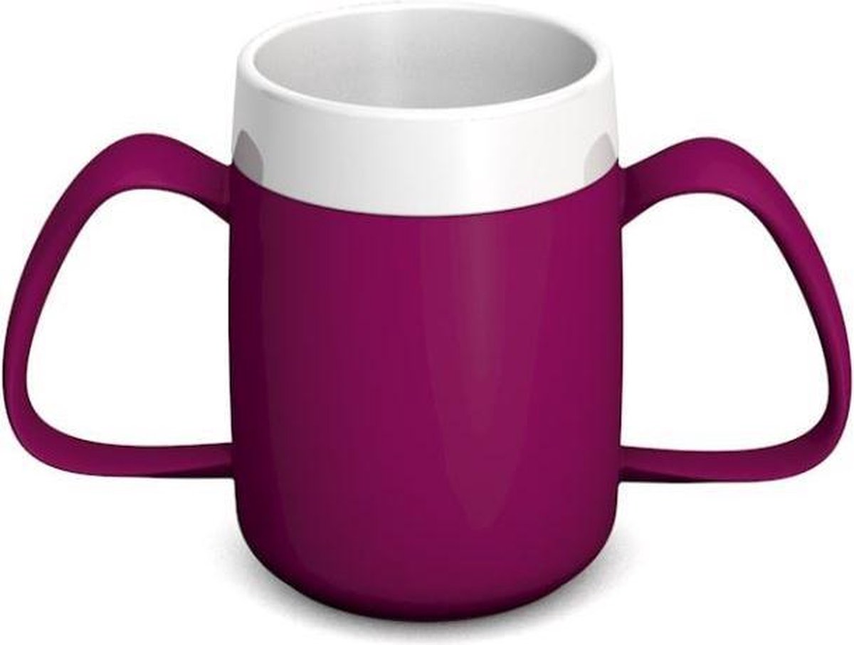 Warmhoudbeker met Dubbel Handvat - Paars