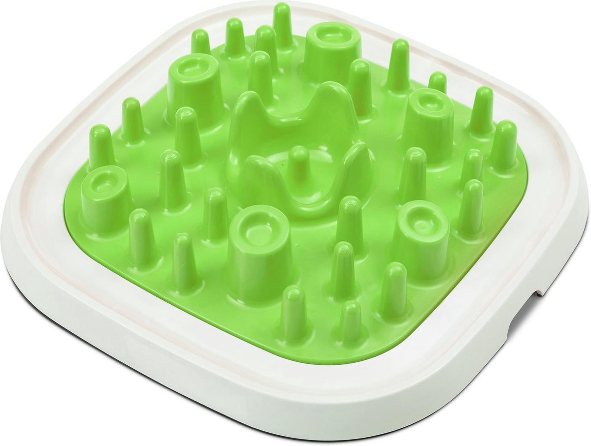 Savic Enigma Anti Schrok Voerbak Lime&Wit 37 x 37 x 8.5 cm