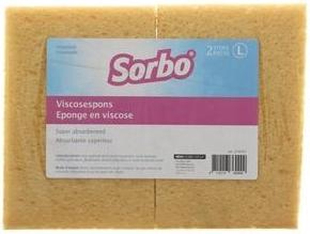 Sorbo Sponsen Viscose Maat L - 2 stuks