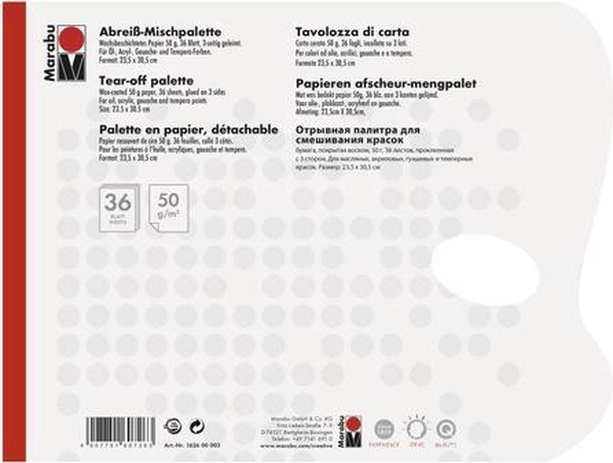 Afscheur-mengpalet papier 36 bladen