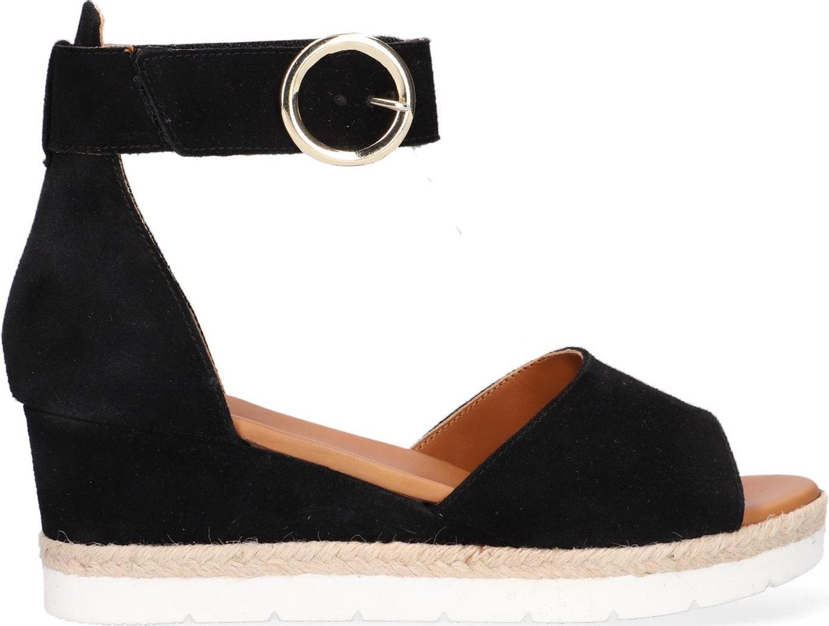 Notre-V As3272 Sandalen - Met Sleehak - Dames - Zwart - Maat 39