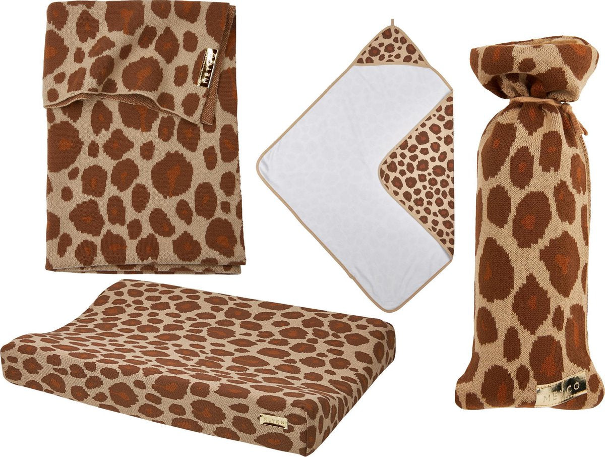 Meyco Aankleding Set 4 delig Panter Camel
