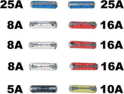 Set porcelein zekering 10 stuks