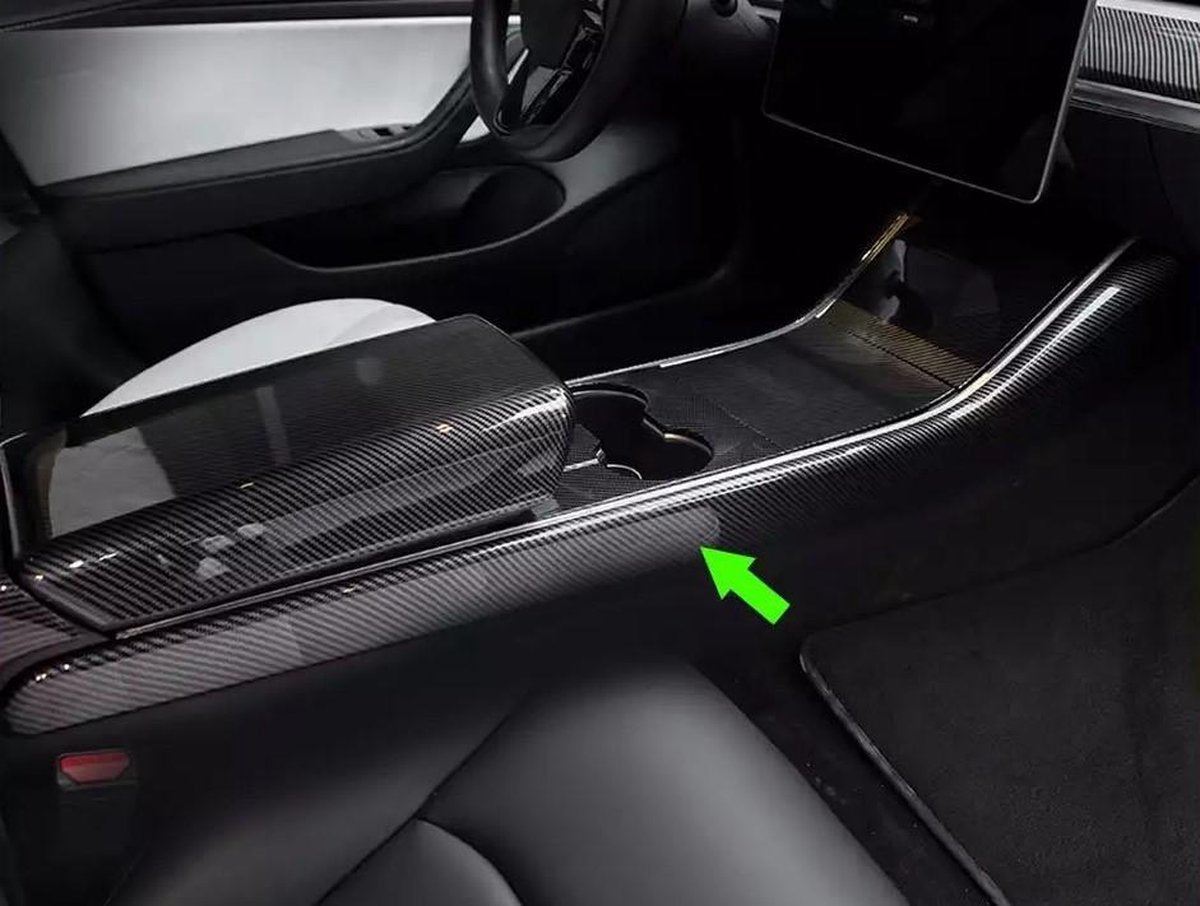 Tesla Model 3 Carbon Middenconsole Afwerking Cover Auto Interieur Accessoires Nederland en België