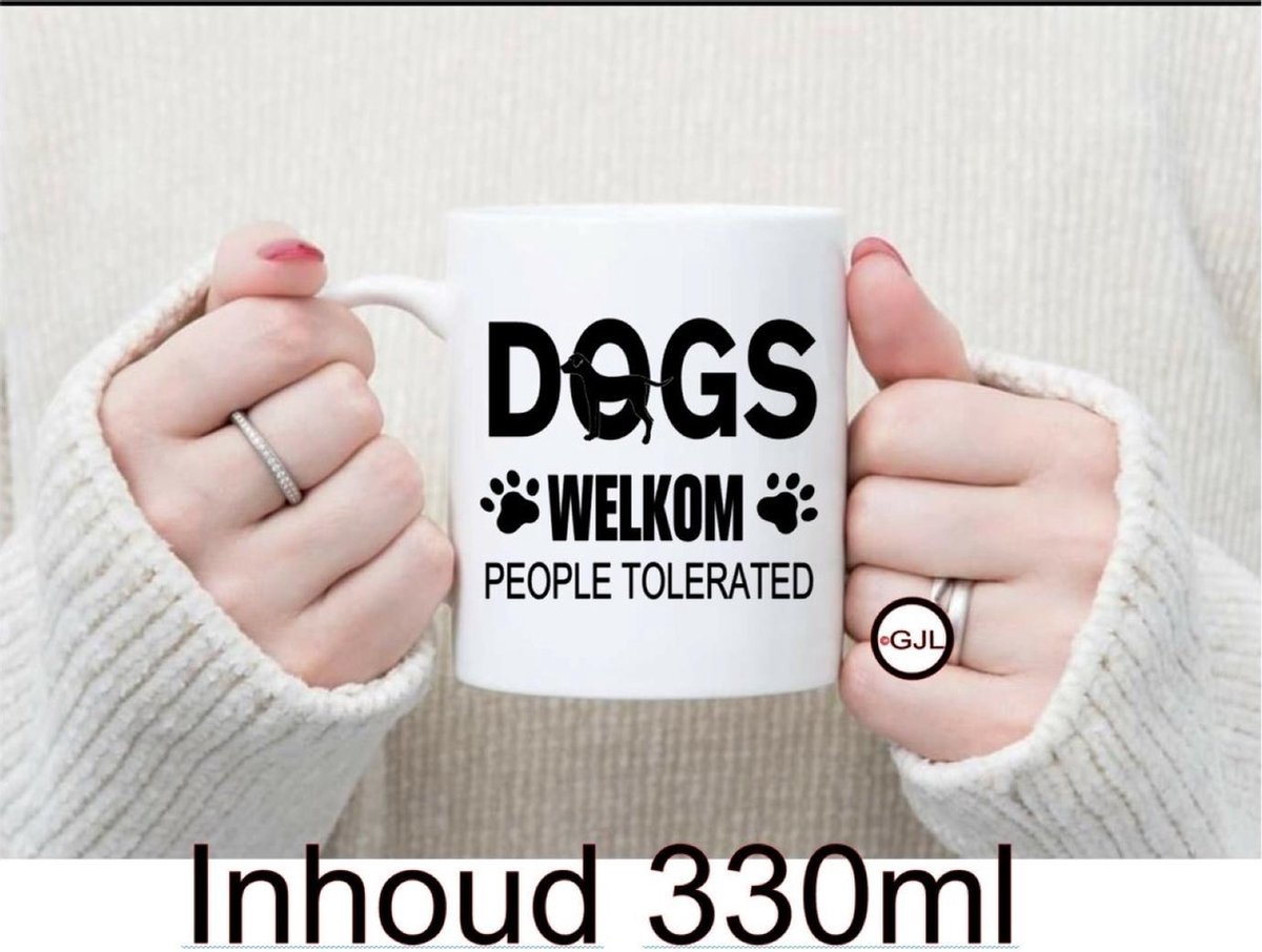 Bedrukte Beker Mok Dogs Welkom  Honden Dieren  Mama Gepersonaliseerde Cadeau Moeder Geschenk Verjaardag Moederdag Spreuken Spreuk Quote Tekst Handgemaakt