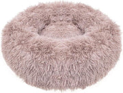 Springos Hondenmand | Superzacht en Luxe | Wasbaar | Donut | Fluffy | Hondenkussen | 110  cm | Licht Bruin
