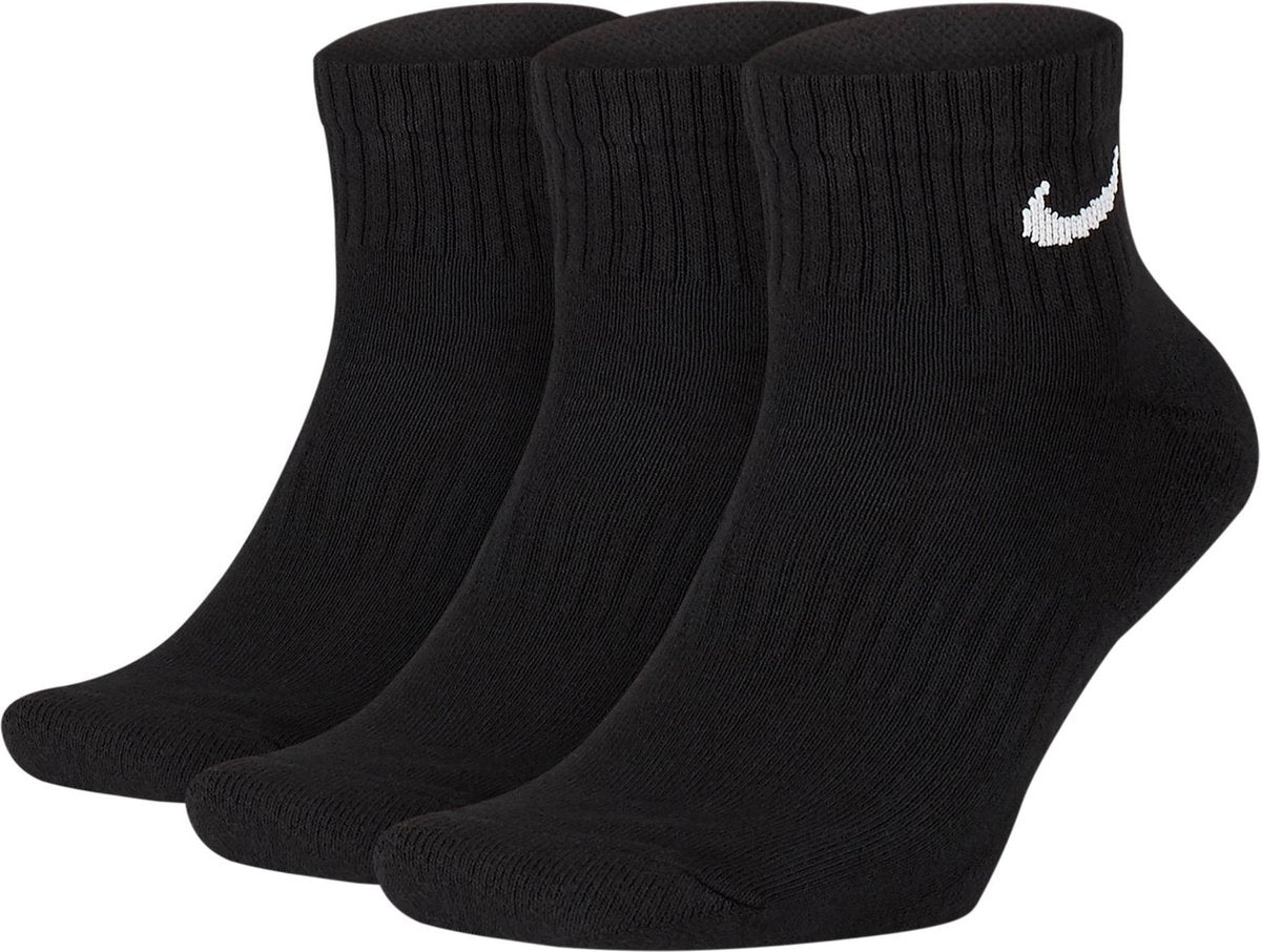 Nike Everyday Cushion Ankle Sokken Sokken (regular) - Maat 46-50 - Unisex - zwart/wit