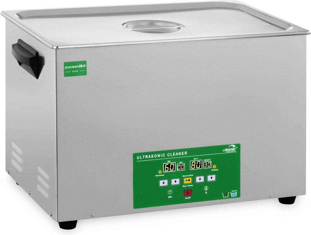 Ulsonix Ultrasoon reiniger - 28 liter - 480 W - Memory Quick Eco