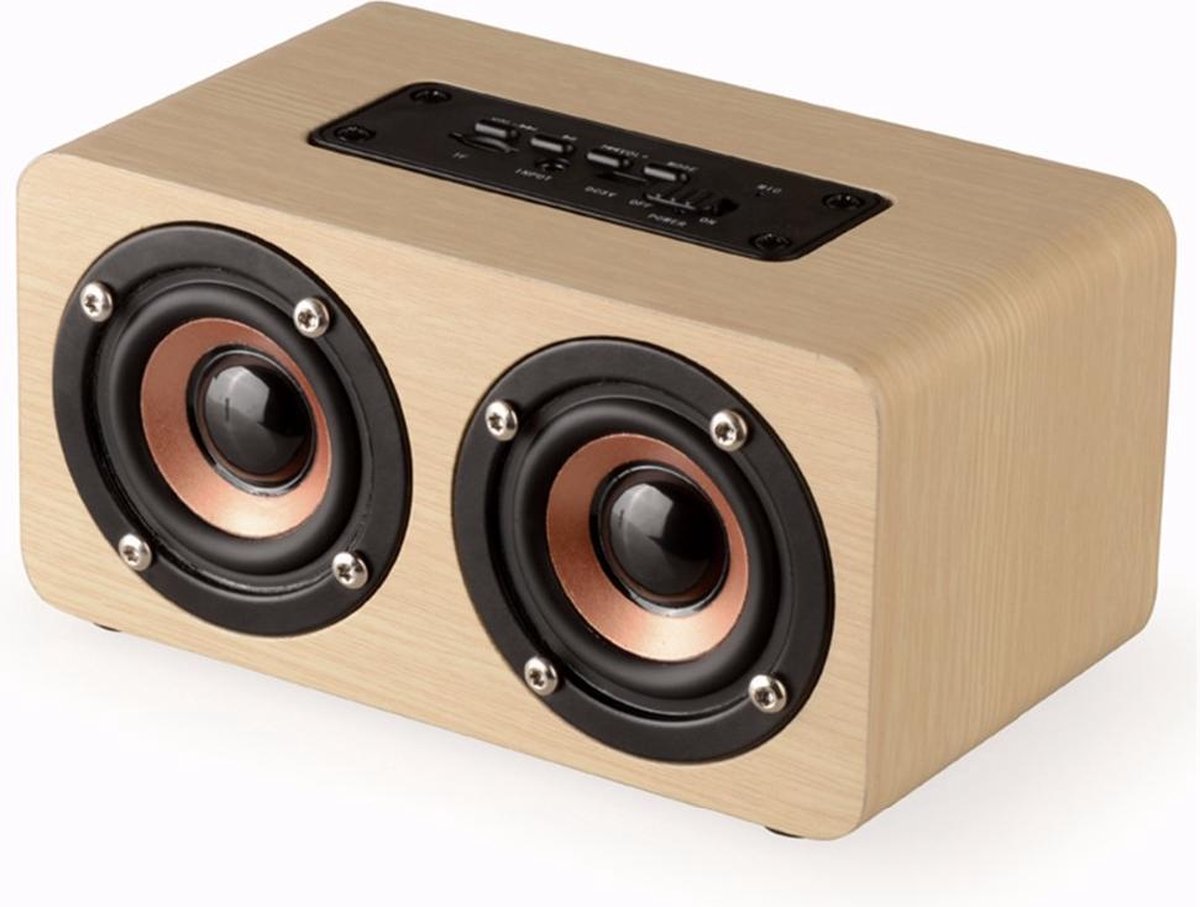 10W Mini Bluetooth v4-luidspreker 3D MP3 FM-radio Aux TF - Lichtbruin