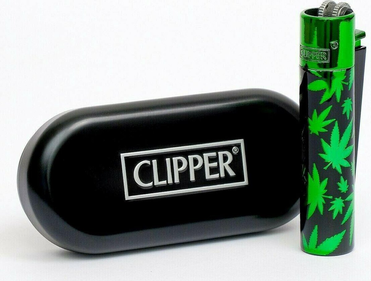 Clipper Metal Green Leaves