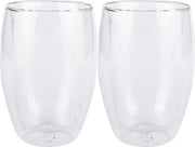 Thermoglazen - ERNESTO® - Latte Macchiato - dubbelwandig - ca 390 ML - 2 stuks - handgemaakt en mondgeblazen