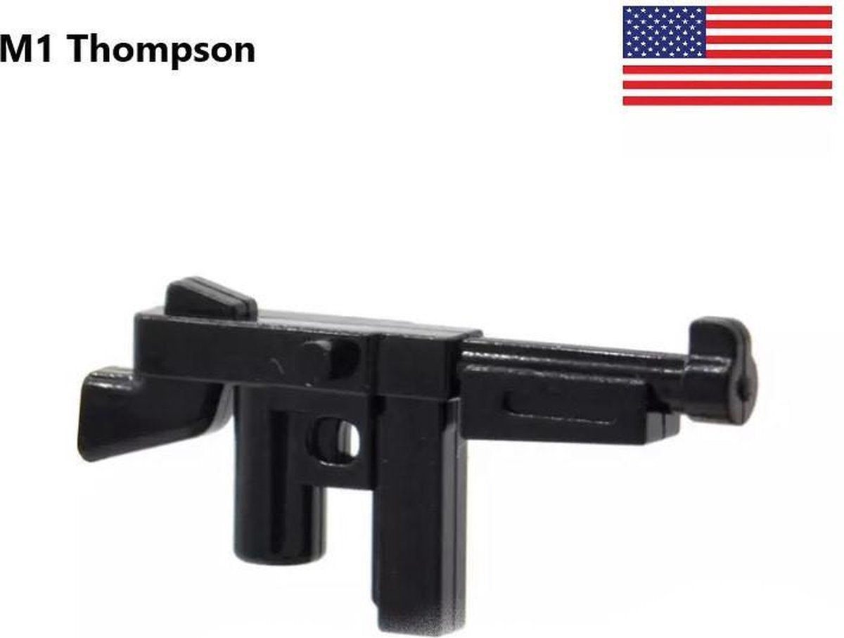 G34 - 10x Amerikaanse M1 Thompson - WW2 Bouwstenen - Lego fit - WW2 - Soldaten - Militair - Tank - Army - Bouwstenen - Wapens - Geweren - Brick - Tweede Wereld Oorlog - Mini-figures - Leger - Duits - Navy Seals
