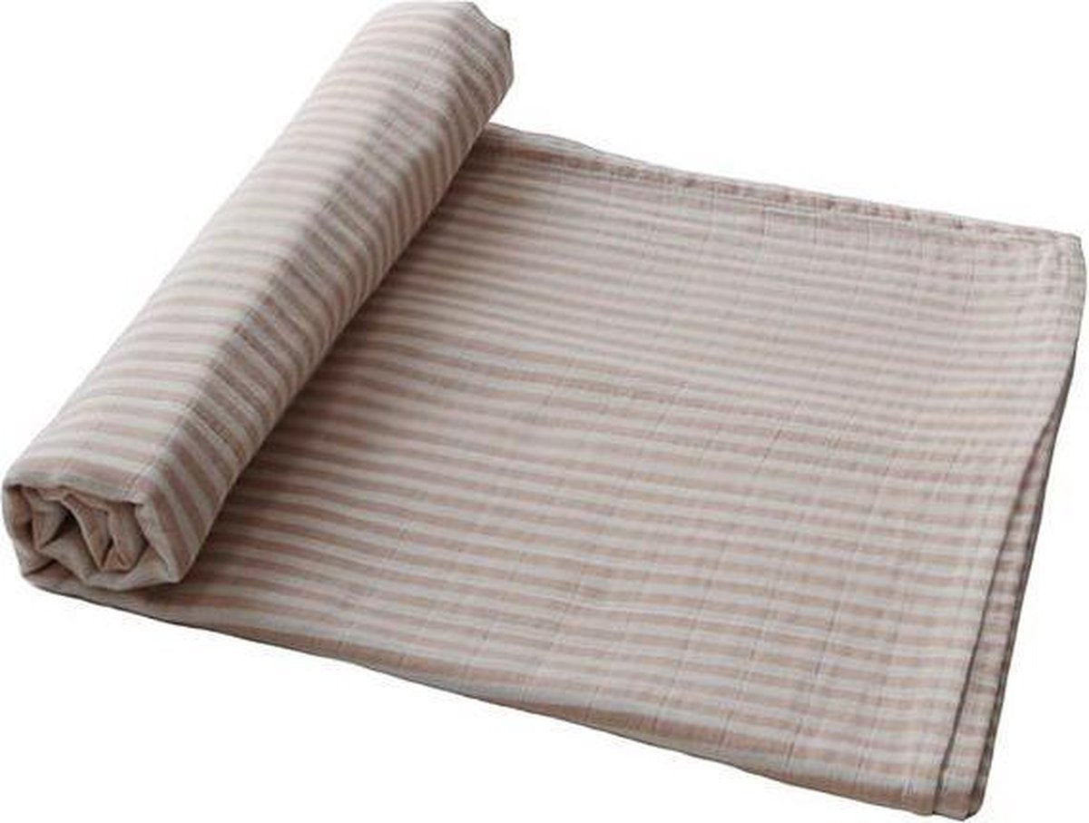 MUSHIE - SWADDLE - NATURAL STRIPES